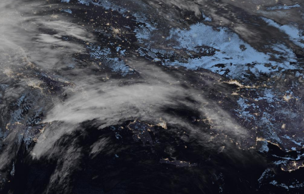 Τελευταία δορυφορική εικόνα νεφοκάλυψης