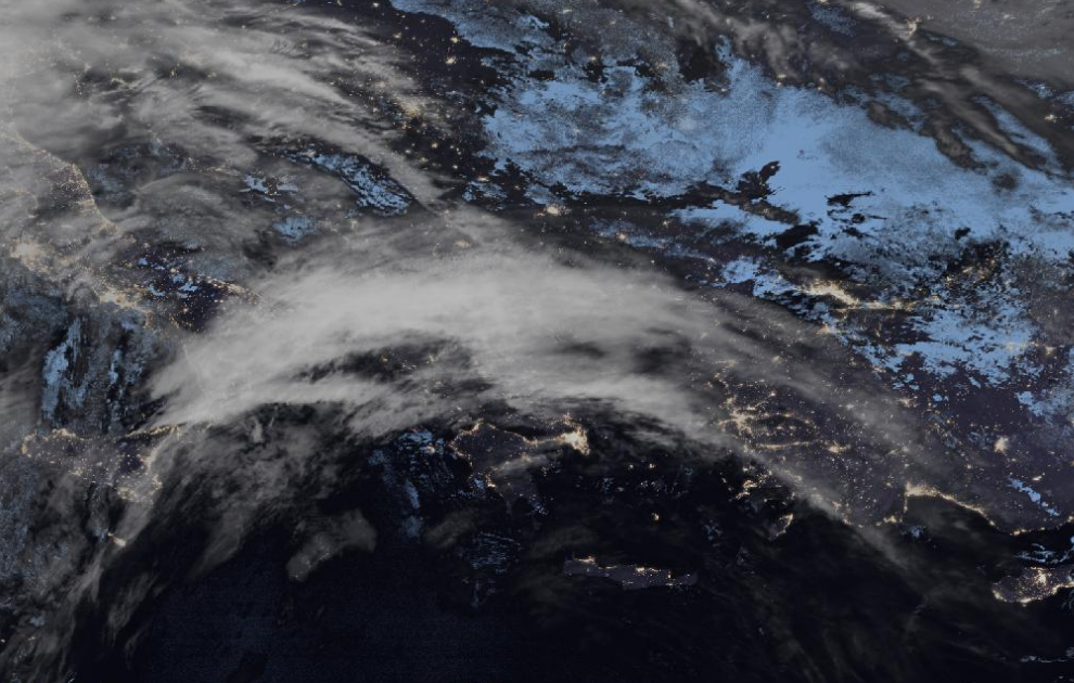 Τελευταία δορυφορική εικόνα νεφοκάλυψης