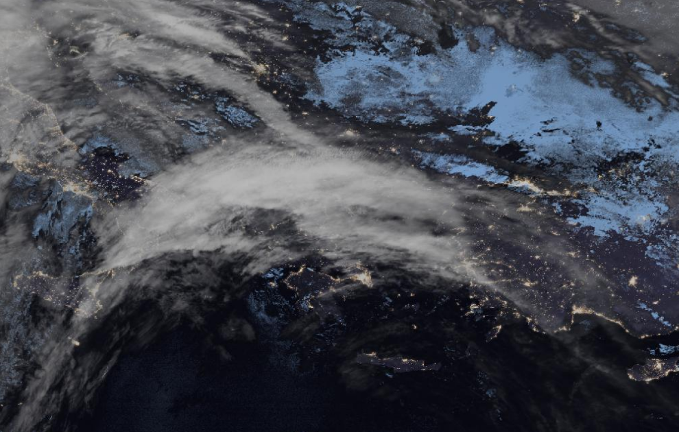 Τελευταία δορυφορική εικόνα νεφοκάλυψης