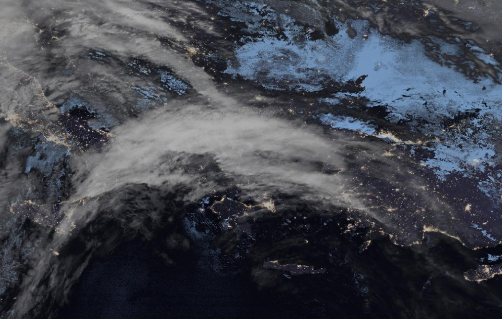 Τελευταία δορυφορική εικόνα νεφοκάλυψης