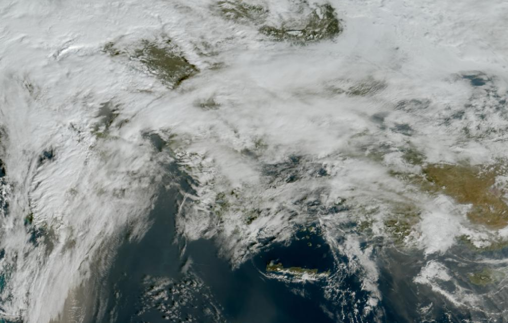 Τελευταία δορυφορική εικόνα νεφοκάλυψης