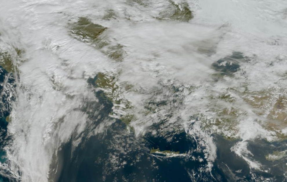 Τελευταία δορυφορική εικόνα νεφοκάλυψης