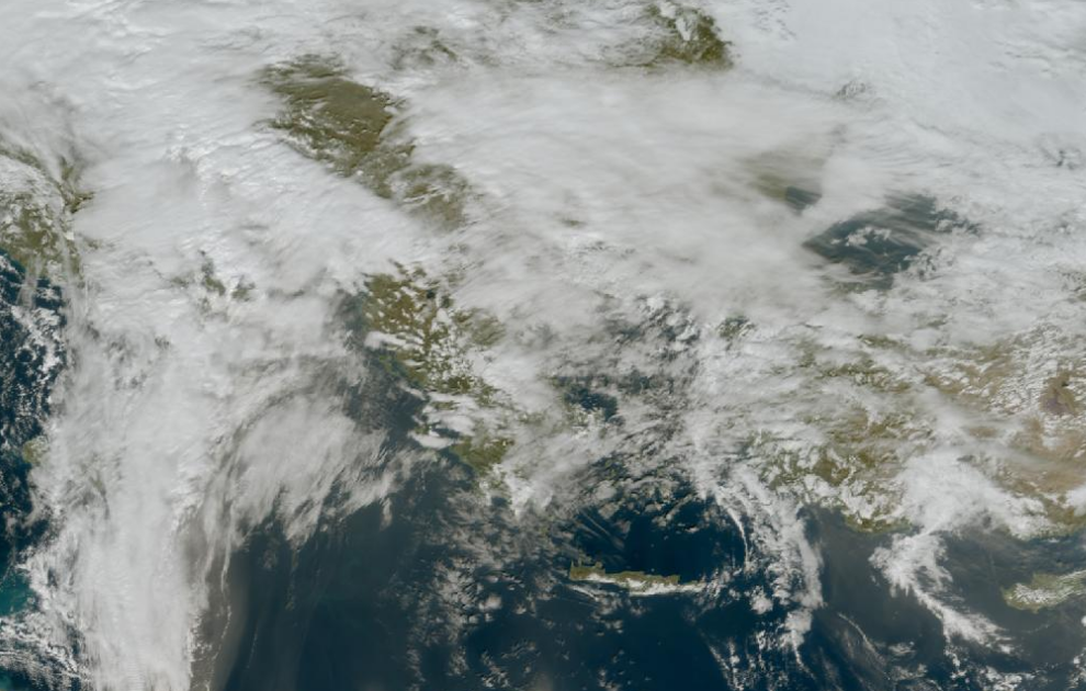 Τελευταία δορυφορική εικόνα νεφοκάλυψης