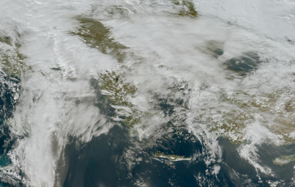 Τελευταία δορυφορική εικόνα νεφοκάλυψης