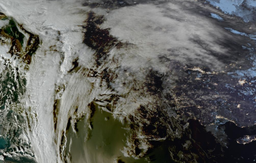 Τελευταία δορυφορική εικόνα νεφοκάλυψης