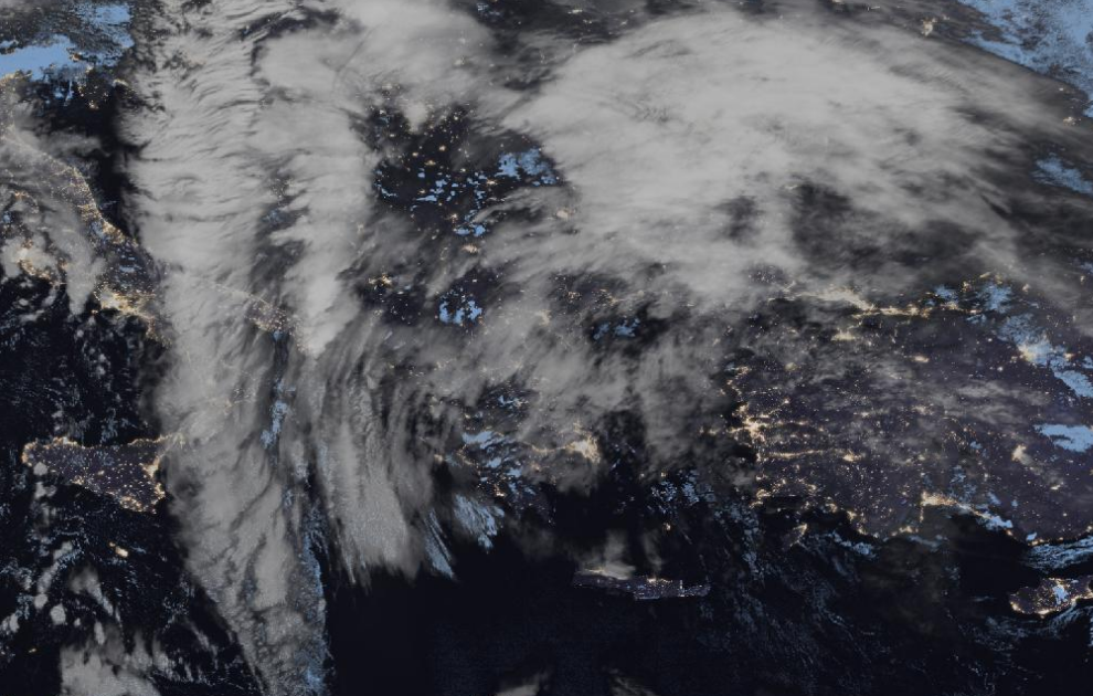 Τελευταία δορυφορική εικόνα νεφοκάλυψης