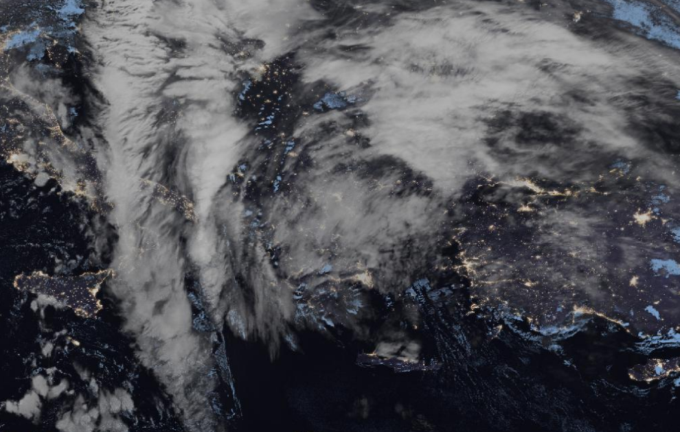 Τελευταία δορυφορική εικόνα νεφοκάλυψης