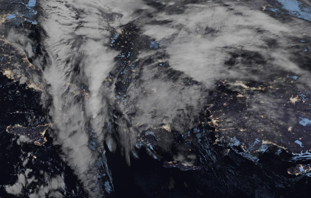 Τελευταία δορυφορική εικόνα νεφοκάλυψης