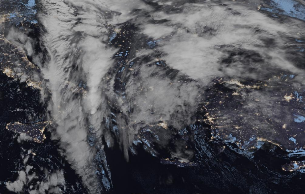 Τελευταία δορυφορική εικόνα νεφοκάλυψης