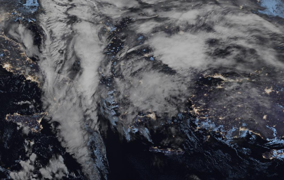 Τελευταία δορυφορική εικόνα νεφοκάλυψης