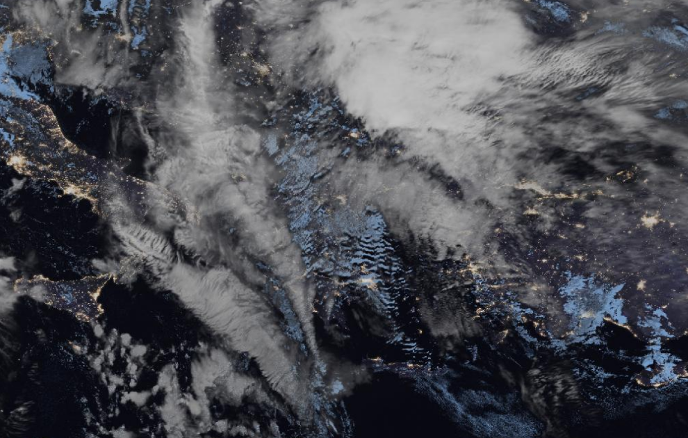 Τελευταία δορυφορική εικόνα νεφοκάλυψης