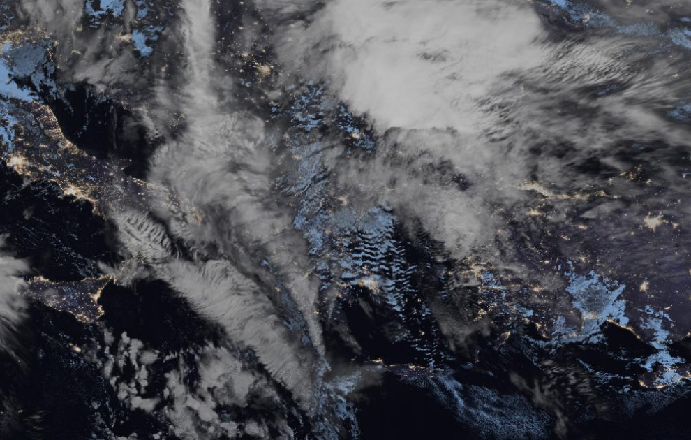 Τελευταία δορυφορική εικόνα νεφοκάλυψης