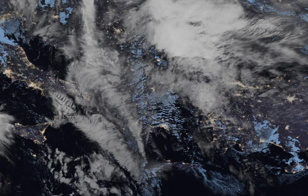 Τελευταία δορυφορική εικόνα νεφοκάλυψης