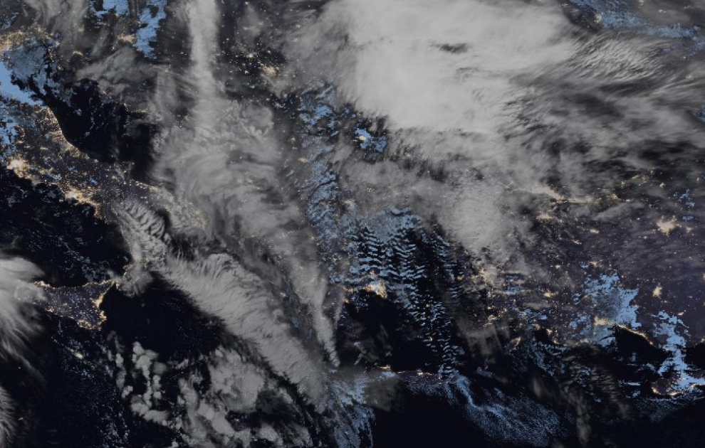 Τελευταία δορυφορική εικόνα νεφοκάλυψης