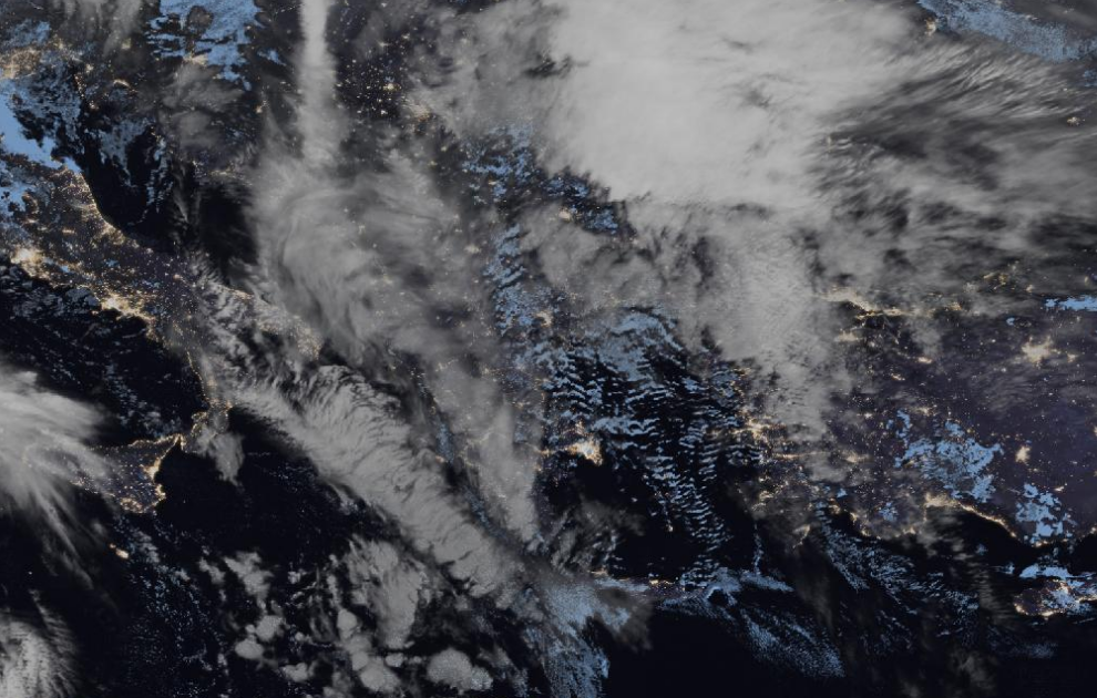 Τελευταία δορυφορική εικόνα νεφοκάλυψης