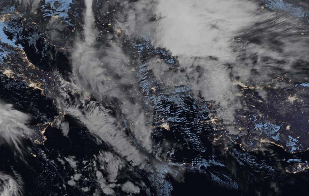 Τελευταία δορυφορική εικόνα νεφοκάλυψης