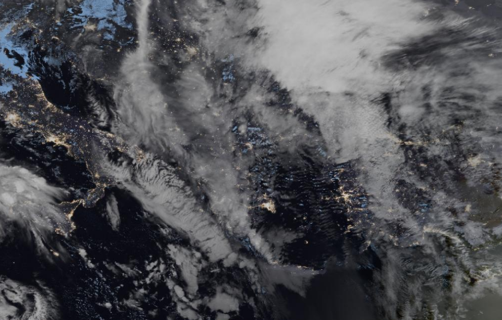 Τελευταία δορυφορική εικόνα νεφοκάλυψης