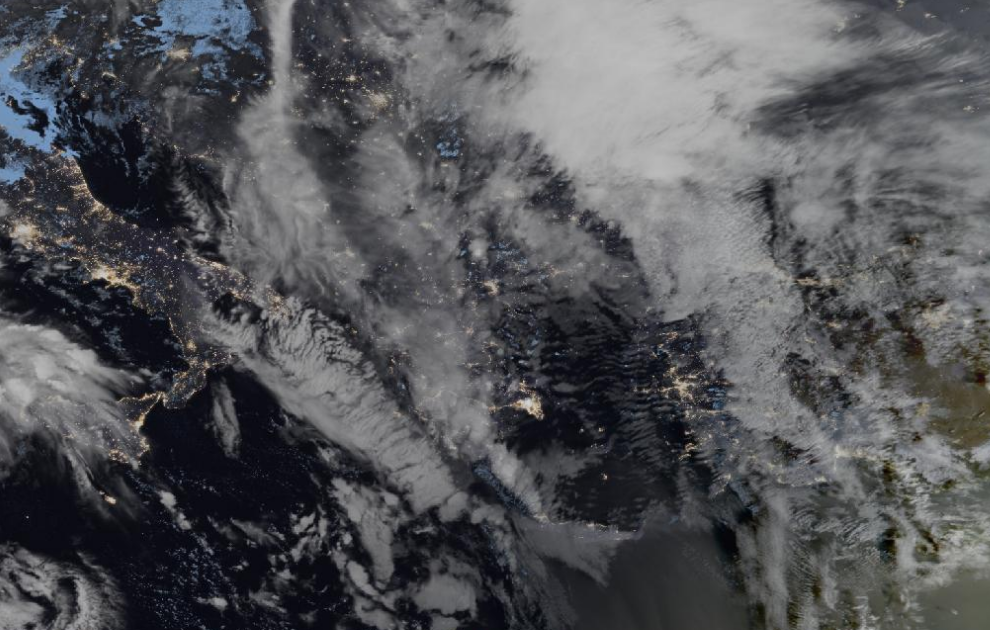 Τελευταία δορυφορική εικόνα νεφοκάλυψης