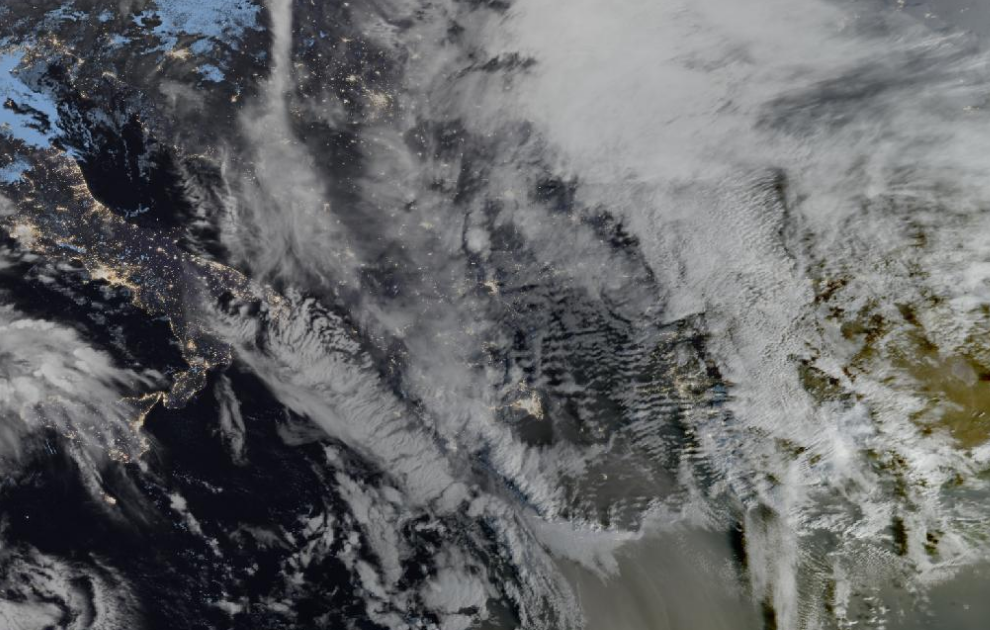 Τελευταία δορυφορική εικόνα νεφοκάλυψης