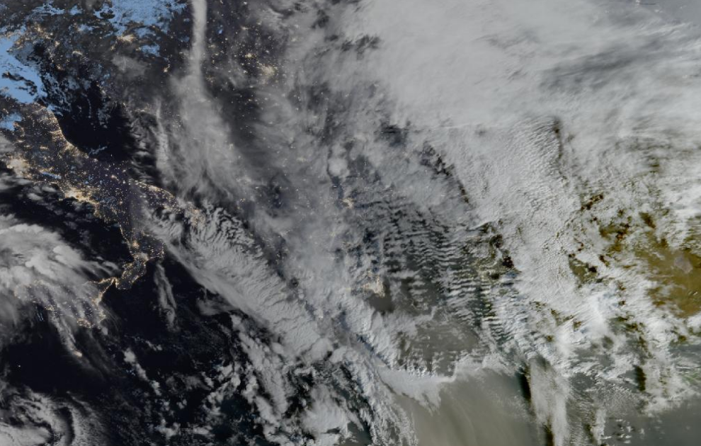 Τελευταία δορυφορική εικόνα νεφοκάλυψης