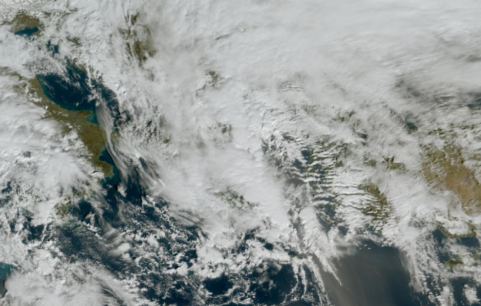 Τελευταία δορυφορική εικόνα νεφοκάλυψης