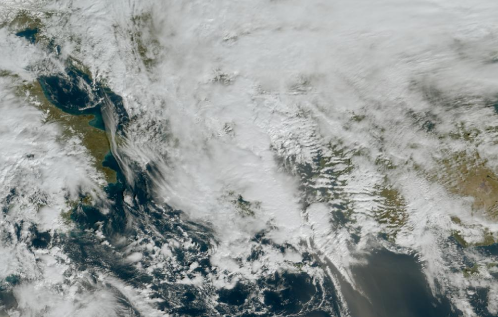 Τελευταία δορυφορική εικόνα νεφοκάλυψης