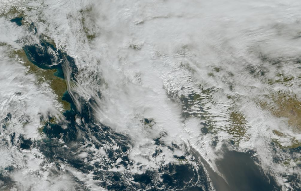 Τελευταία δορυφορική εικόνα νεφοκάλυψης