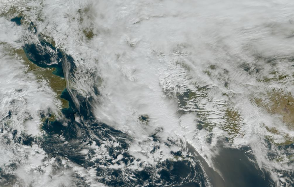 Τελευταία δορυφορική εικόνα νεφοκάλυψης