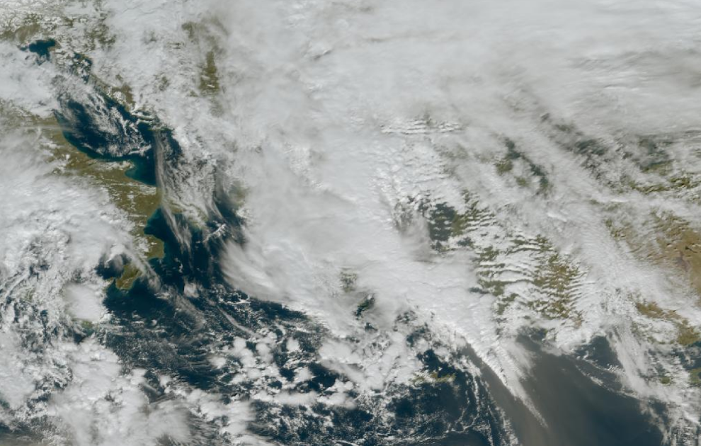 Τελευταία δορυφορική εικόνα νεφοκάλυψης