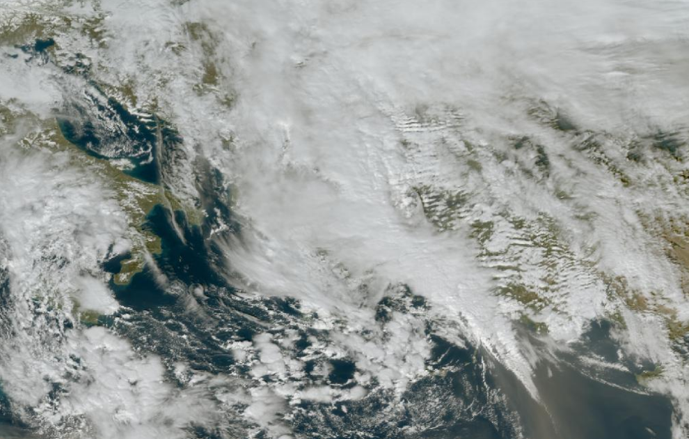 Τελευταία δορυφορική εικόνα νεφοκάλυψης