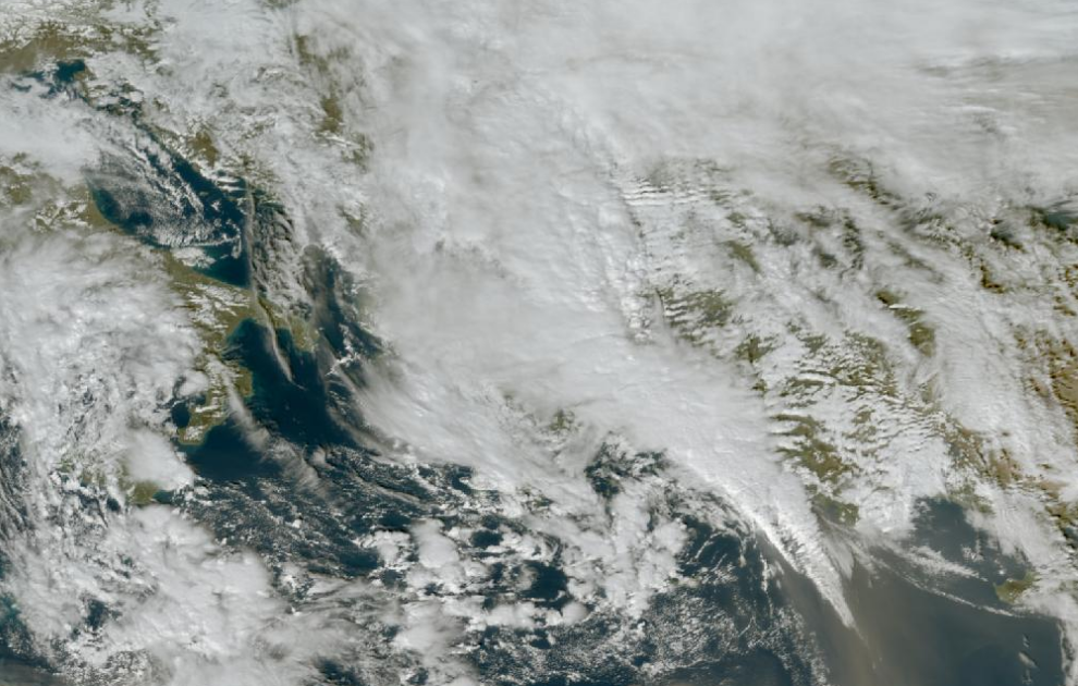 Τελευταία δορυφορική εικόνα νεφοκάλυψης