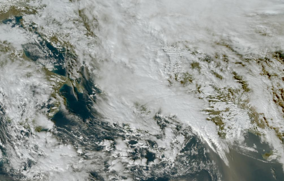 Τελευταία δορυφορική εικόνα νεφοκάλυψης