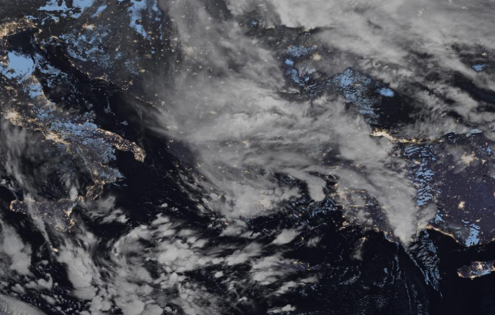 Τελευταία δορυφορική εικόνα νεφοκάλυψης