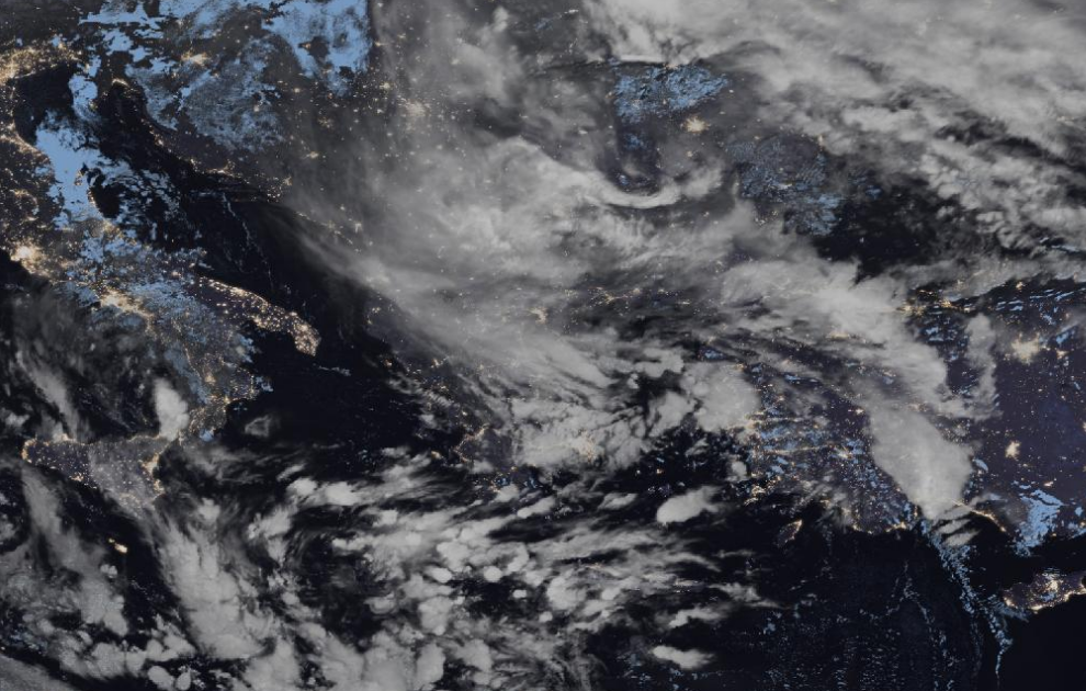 Τελευταία δορυφορική εικόνα νεφοκάλυψης