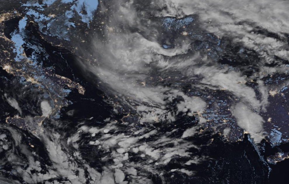 Τελευταία δορυφορική εικόνα νεφοκάλυψης