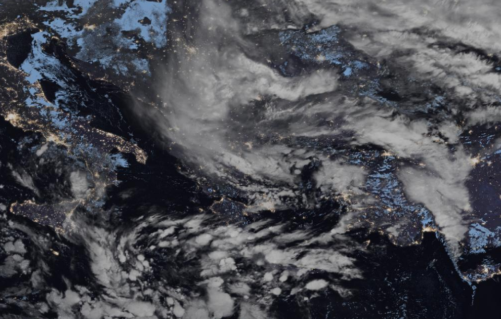 Τελευταία δορυφορική εικόνα νεφοκάλυψης