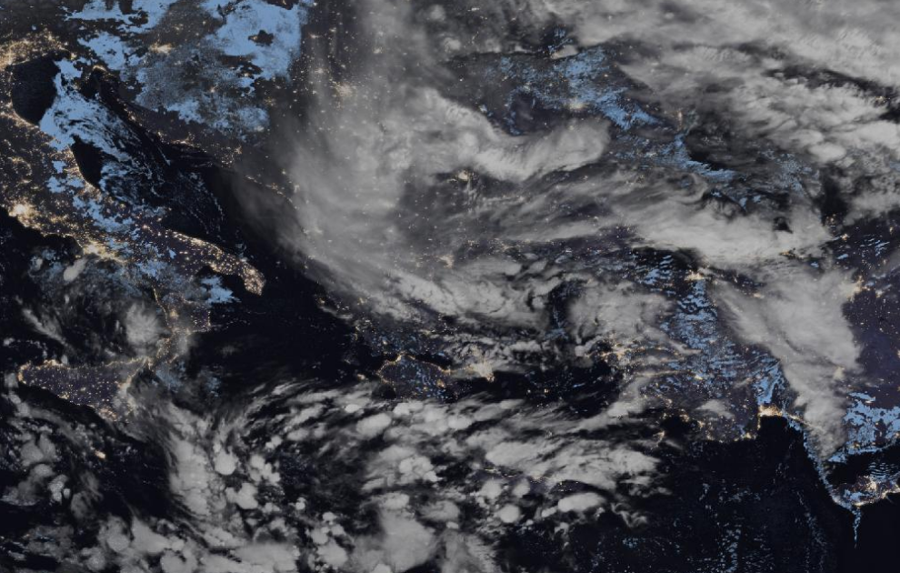 Τελευταία δορυφορική εικόνα νεφοκάλυψης