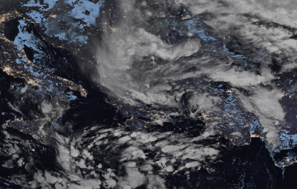 Τελευταία δορυφορική εικόνα νεφοκάλυψης