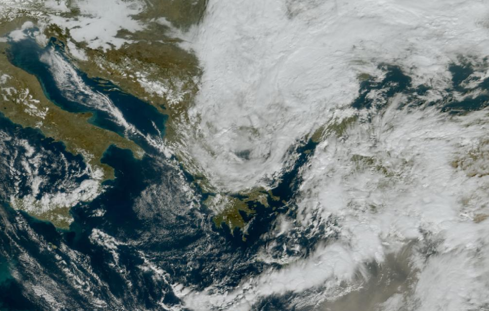 Τελευταία δορυφορική εικόνα νεφοκάλυψης