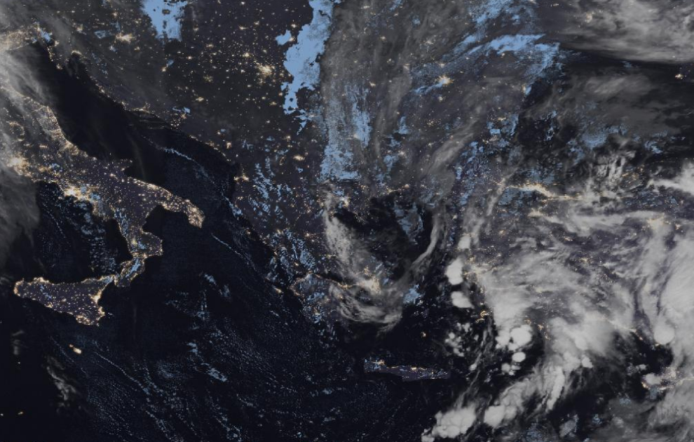 Τελευταία δορυφορική εικόνα νεφοκάλυψης