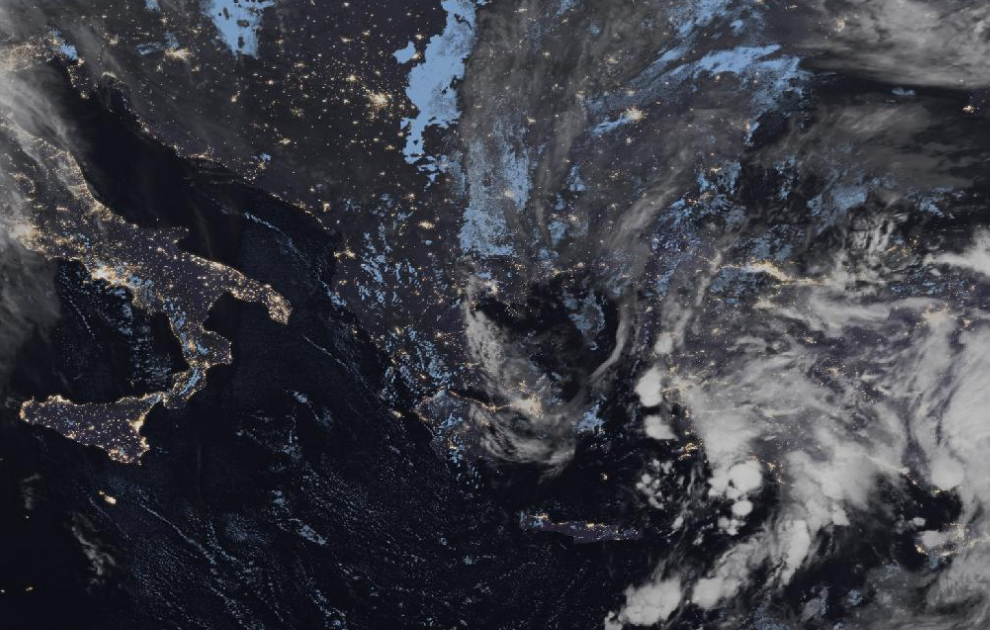 Τελευταία δορυφορική εικόνα νεφοκάλυψης