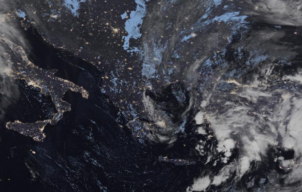 Τελευταία δορυφορική εικόνα νεφοκάλυψης