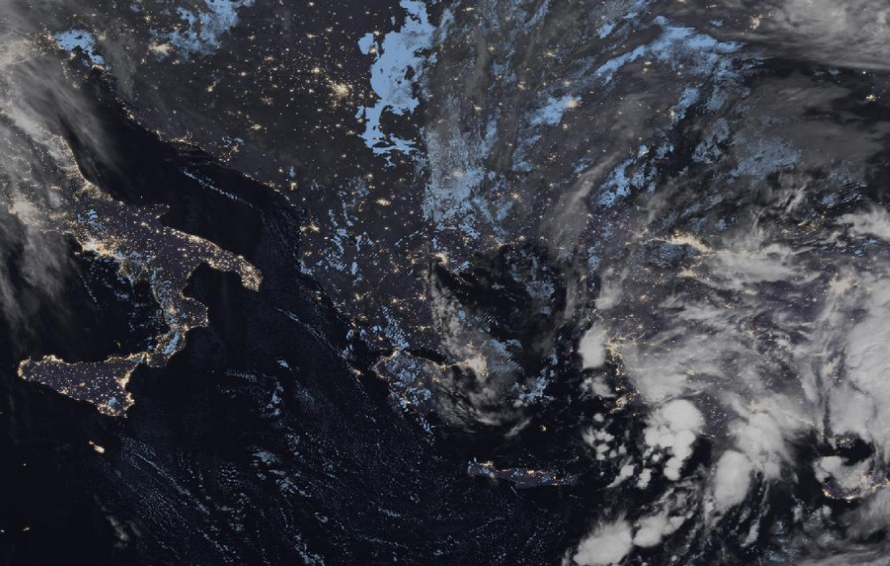 Τελευταία δορυφορική εικόνα νεφοκάλυψης