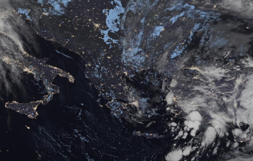 Τελευταία δορυφορική εικόνα νεφοκάλυψης