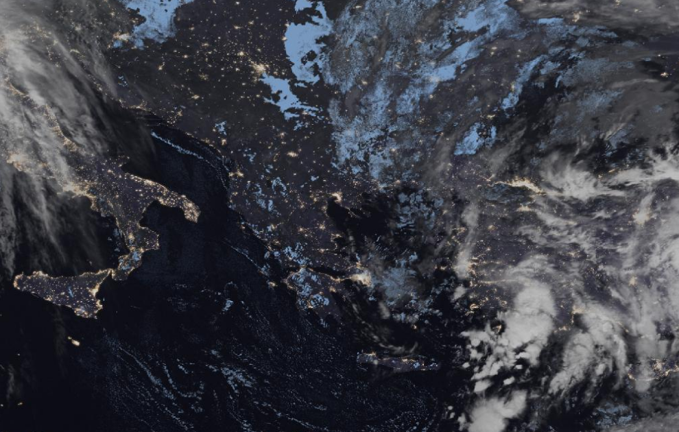 Τελευταία δορυφορική εικόνα νεφοκάλυψης