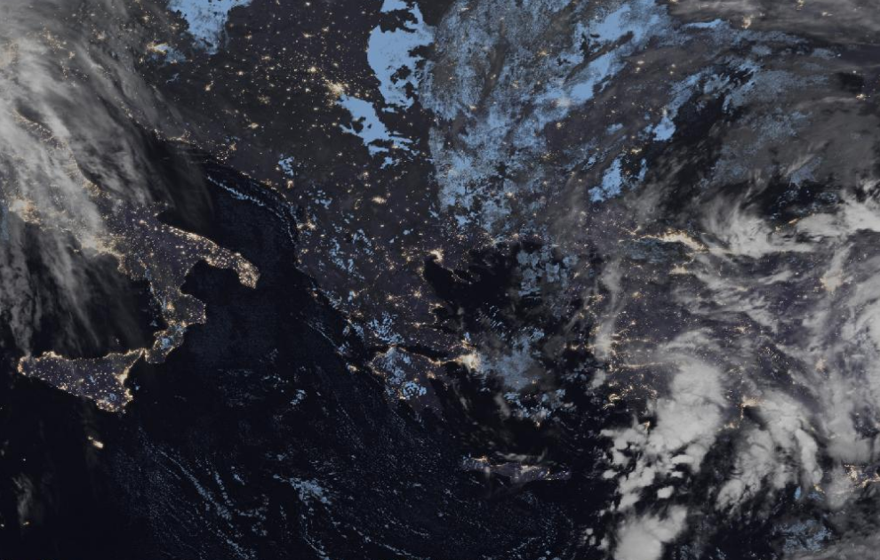 Τελευταία δορυφορική εικόνα νεφοκάλυψης