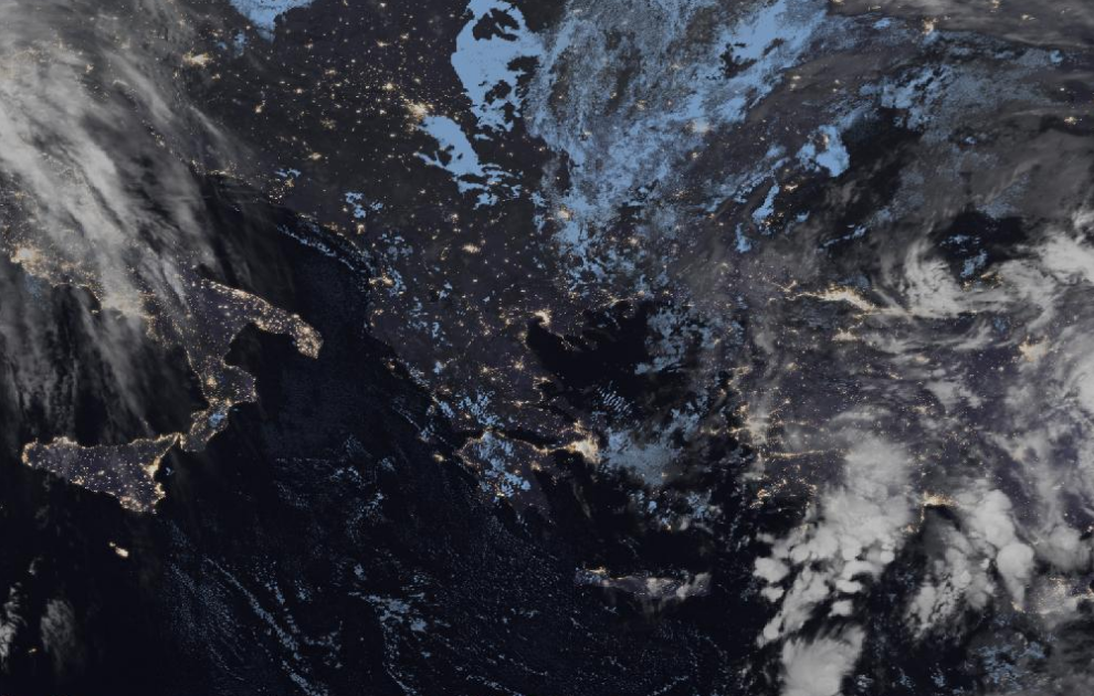 Τελευταία δορυφορική εικόνα νεφοκάλυψης