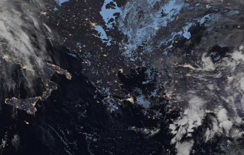 Τελευταία δορυφορική εικόνα νεφοκάλυψης