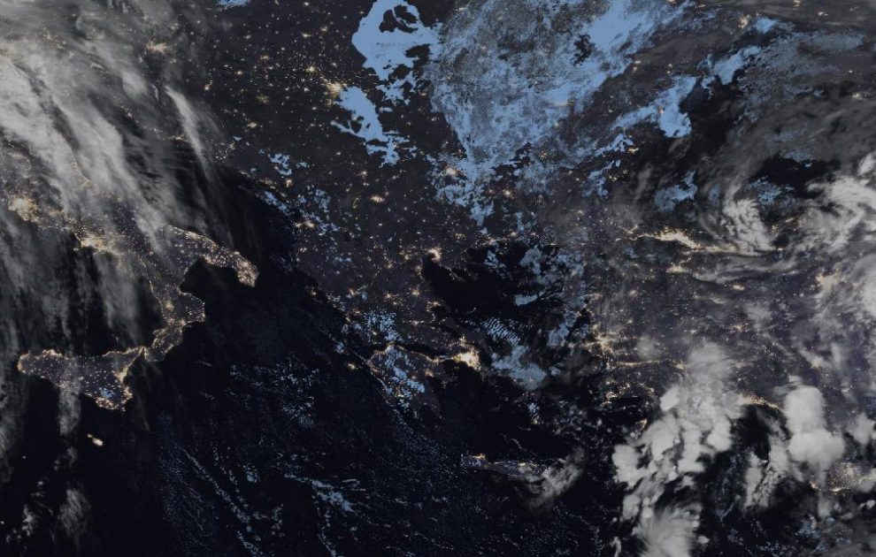 Τελευταία δορυφορική εικόνα νεφοκάλυψης