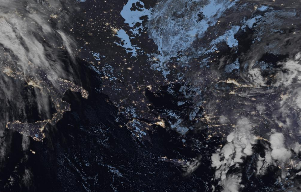 Τελευταία δορυφορική εικόνα νεφοκάλυψης